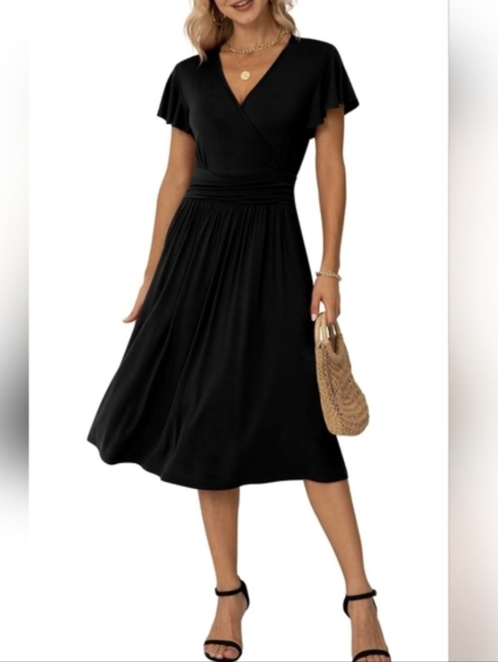 Grecerelle Women's Faux Wrap Dress